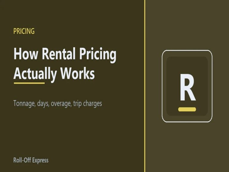 Tonnage, Rental Days, Overage and Trip Charges in Dumpster Pricing